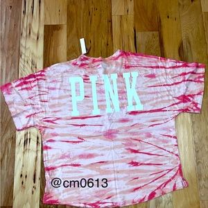 VS PINK TIE DYE SHIRT PINK COLORS